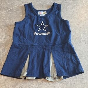 (J37) Kids Casual Dress - Blue Cowboys Sz 4t